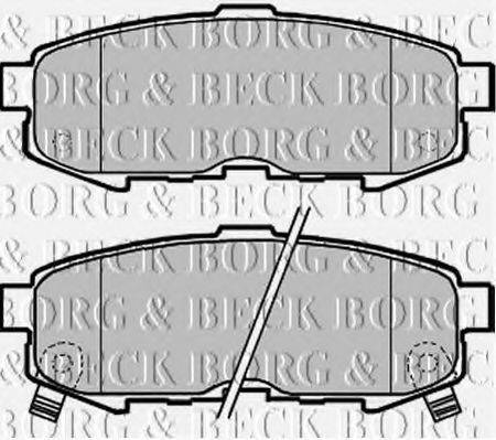 Комплект тормозных колодок, дисковый тормоз BORG & BECK BBP1955