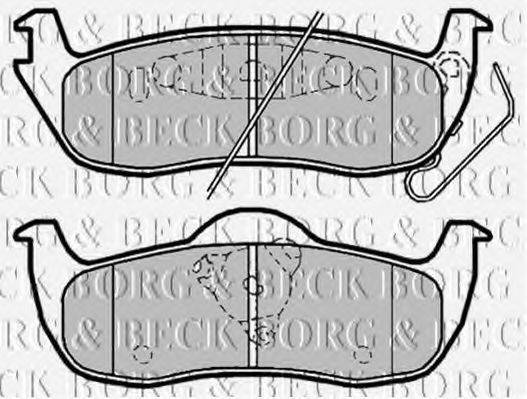 Комплект гальмівних колодок, дискове гальмо BORG & BECK BBP2039