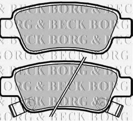 Комплект тормозных колодок, дисковый тормоз BORG & BECK BBP2072