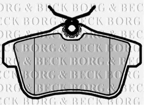 Комплект гальмівних колодок, дискове гальмо BORG & BECK BBP2095