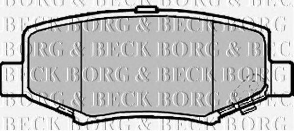 Комплект гальмівних колодок, дискове гальмо BORG & BECK BBP2208