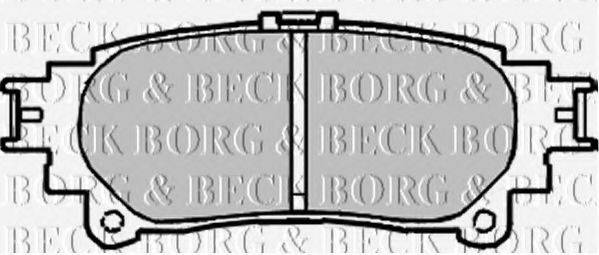Комплект гальмівних колодок, дискове гальмо BORG & BECK BBP2222