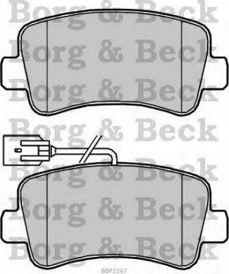 BORG & BECK BBP2267 Комплект тормозных колодок, дисковый тормоз