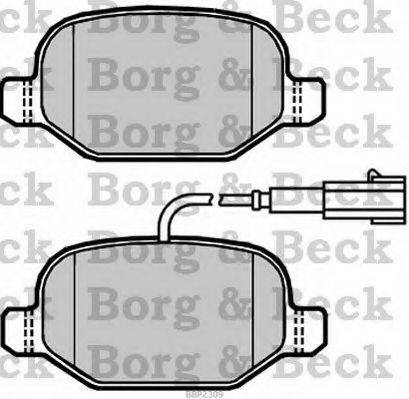 Комплект гальмівних колодок, дискове гальмо BORG & BECK BBP2309