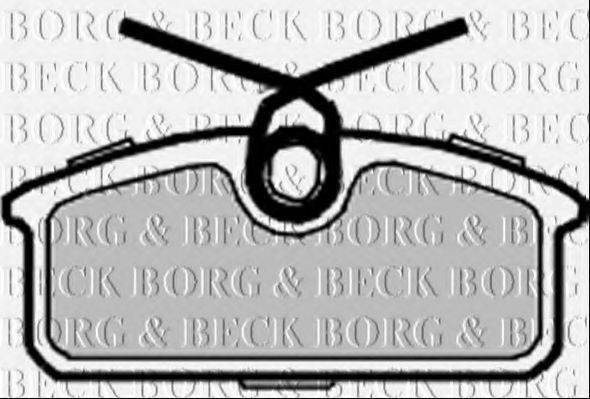 Комплект гальмівних колодок, дискове гальмо BORG & BECK BBP2367