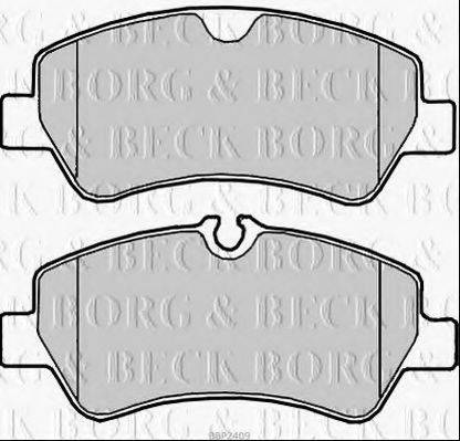 Комплект тормозных колодок, дисковый тормоз BORG & BECK BBP2409