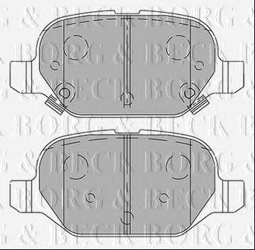 Комплект тормозных колодок, дисковый тормоз BORG & BECK BBP2440