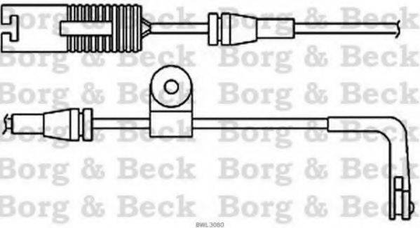 BORG & BECK BWL3080 Сигналізатор, знос гальмівних колодок