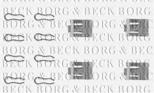 Комплектующие, колодки дискового тормоза BORG & BECK BBK1001