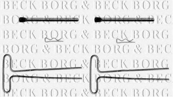 Комплектующие, колодки дискового тормоза BORG & BECK BBK1019