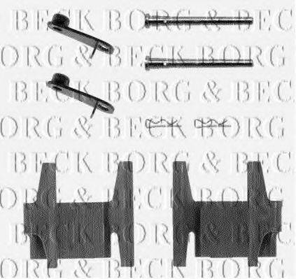 Комплектующие, колодки дискового тормоза BORG & BECK BBK1021