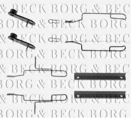 Комплектуючі, колодки дискового гальма BORG & BECK BBK1022