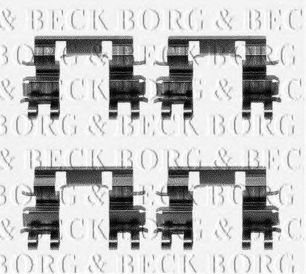 Комплектуючі, колодки дискового гальма BORG & BECK BBK1055