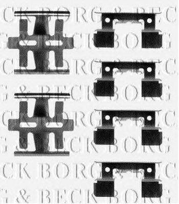 Комплектуючі, колодки дискового гальма BORG & BECK BBK1059