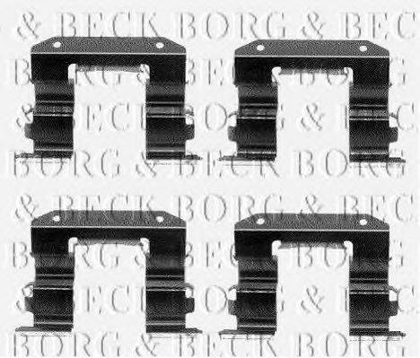 Комплектуючі, колодки дискового гальма BORG & BECK BBK1062