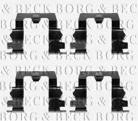 Комплектующие, колодки дискового тормоза BORG & BECK BBK1079