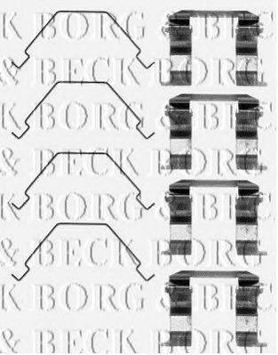 Комплектуючі, колодки дискового гальма BORG & BECK BBK1083
