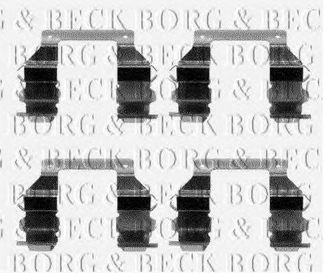 Комплектующие, колодки дискового тормоза BORG & BECK BBK1098