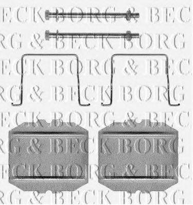 Комплектуючі, колодки дискового гальма BORG & BECK BBK1102