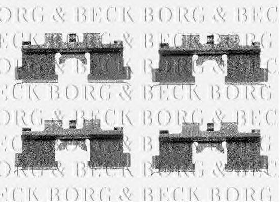 Комплектующие, колодки дискового тормоза BORG & BECK BBK1105