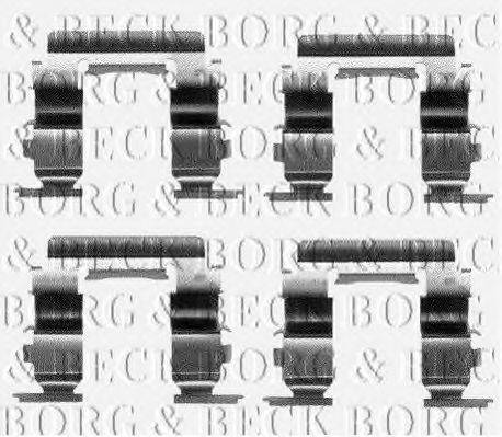 Комплектуючі, колодки дискового гальма BORG & BECK BBK1110
