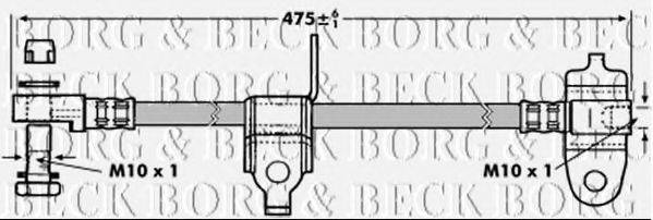 Тормозной шланг BORG & BECK BBH6996