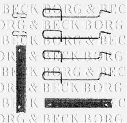 Комплектуючі, колодки дискового гальма BORG & BECK BBK1124