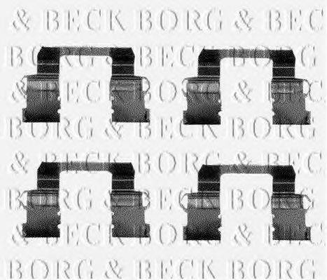 Комплектуючі, колодки дискового гальма BORG & BECK BBK1144