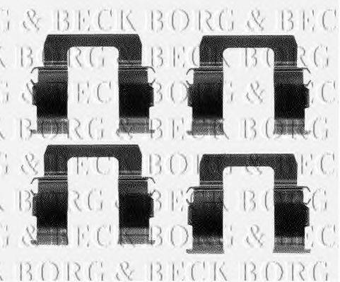 Комплектующие, колодки дискового тормоза BORG & BECK BBK1147