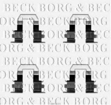 Комплектуючі, колодки дискового гальма BORG & BECK BBK1164