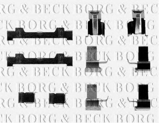 Комплектующие, колодки дискового тормоза BORG & BECK BBK1166