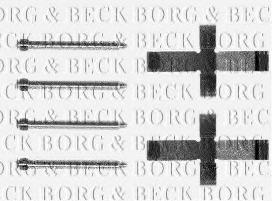 Комплектующие, колодки дискового тормоза BORG & BECK BBK1192