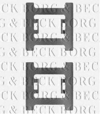Комплектующие, колодки дискового тормоза BORG & BECK BBK1196