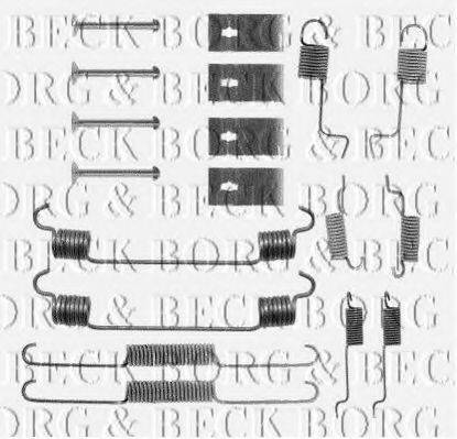 Комплектующие, колодки дискового тормоза BORG & BECK BBK6054