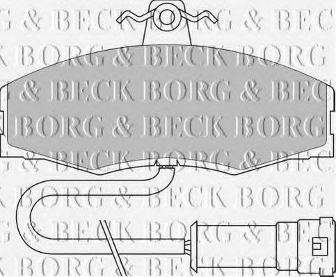 Комплект гальмівних колодок, дискове гальмо BORG & BECK BBP1060