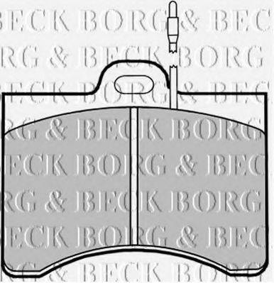 Комплект гальмівних колодок, дискове гальмо BORG & BECK BBP1201