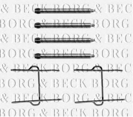 Комплектующие, колодки дискового тормоза BORG & BECK BBK1015