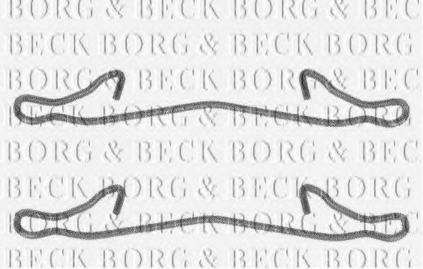 Комплектуючі, колодки дискового гальма BORG & BECK BBK1036