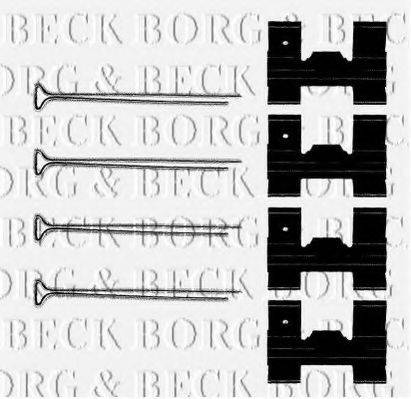 Комплектуючі, колодки дискового гальма BORG & BECK BBK1073