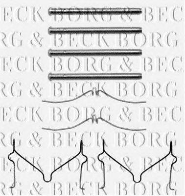 Комплектуючі, колодки дискового гальма BORG & BECK BBK1082