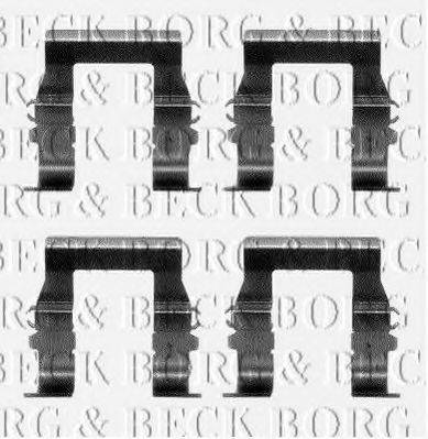 Комплектуючі, колодки дискового гальма BORG & BECK BBK1095