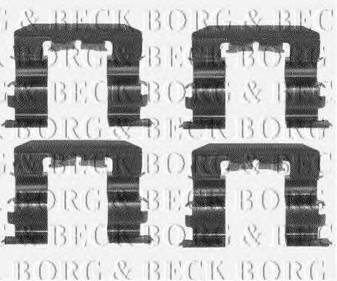 Комплектуючі, колодки дискового гальма BORG & BECK BBK1108