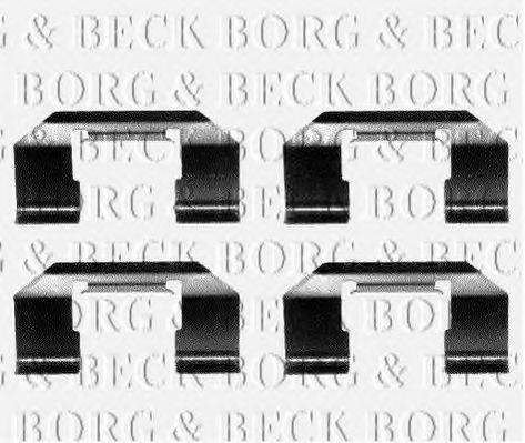 Комплектуючі, колодки дискового гальма BORG & BECK BBK1109