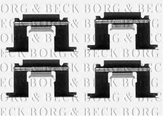 Комплектуючі, колодки дискового гальма BORG & BECK BBK1117