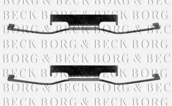 Комплектуючі, колодки дискового гальма BORG & BECK BBK1154