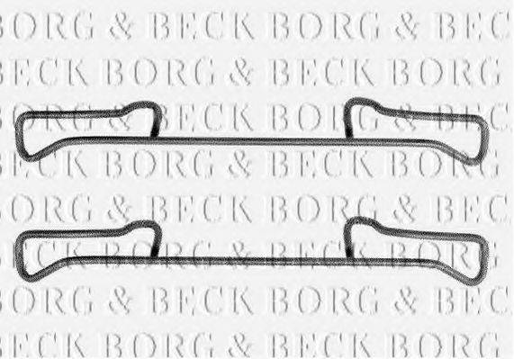 Комплектуючі, колодки дискового гальма BORG & BECK BBK1178