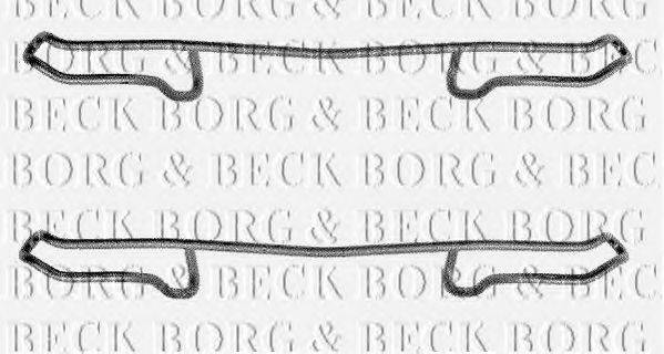 Комплектуючі, колодки дискового гальма BORG & BECK BBK1179
