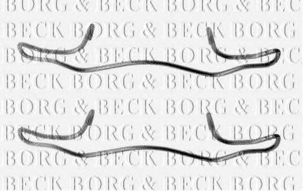 Комплектуючі, колодки дискового гальма BORG & BECK BBK1180