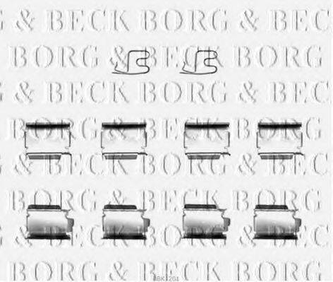 Комплектуючі, колодки дискового гальма BORG & BECK BBK1201