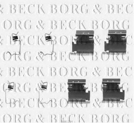 Комплектуючі, колодки дискового гальма BORG & BECK BBK1204